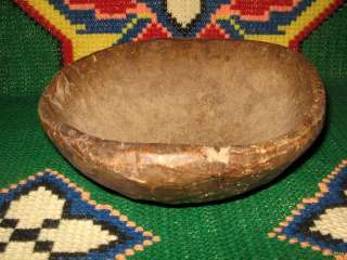 1800`s Antique Primitive Hand Carved Wood Treen Bowl  