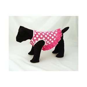    Pink and White Polka Dot Sundress for Dogs (Medium): Pet Supplies