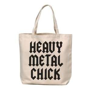  Heavy Metal Chick Canvas Tote Bag 