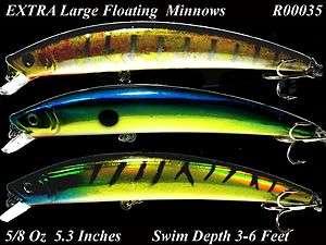R00035 3x EXTRA Large Fishing Lures  