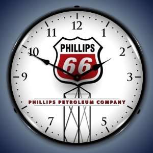 Phillips 66 Backlit Clock