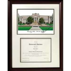 University of Utah Scholar Graduate Framed Lithograph with Diploma 