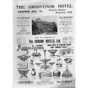  Grosvenor Hotel Victoria Belgravia Antique Advertisment 