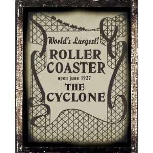    gift sign art vintage antique style Roller Coaster 