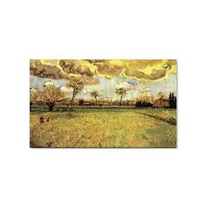  Landscape under a Stormy Sky By Vincent Van Gogh Sticker 