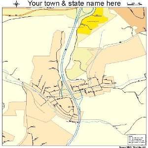  Street & Road Map of Anmoore, West Virginia WV   Printed 