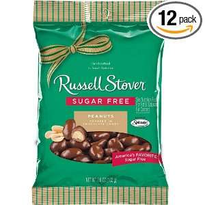 Russell Stover Sugar Free Peg Bag, Chocolate Covered Peanuts, 3.6 