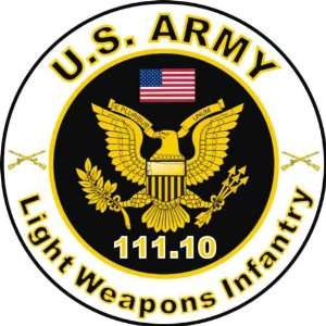 United States Army MOS 111.10 Light Weapons Infantry Decal Sticker 3.8 