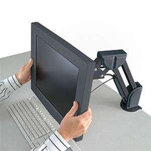   Flat Panel DeskMount Arm black (Mounts & Brackets): Office Products