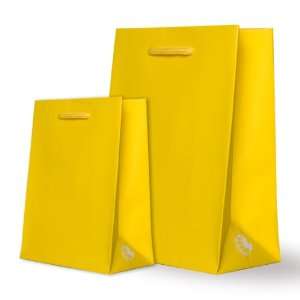  Small Gift Bag Yellow Linen (5 pack): Home & Kitchen