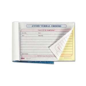 Avoid Verbal Orders Manifold Book, 6 1/4 x 4 1/4, Two Part Carbonless 