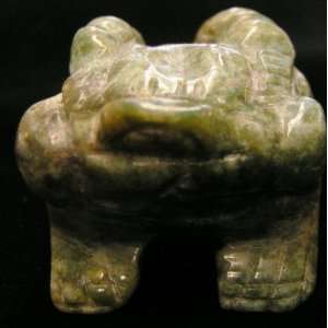  Jade Frog 01 Crystal Bull Green Prosperity Carving Stone 