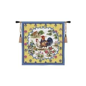 Country Roosters Wall Hanging   53 x 53 Wall Hanging 