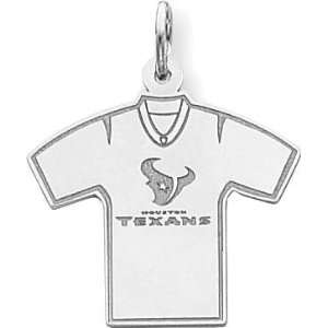  Sterling Silver NFL Houston Texans Football Jersey Charm 