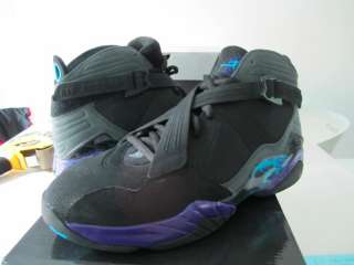 Nike Air Jordan 8.0 Black Purple Aqua sz 11 ! NIB code 467807 009 
