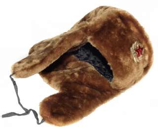   hat. Brown Faux fur. Trapper Bomber Ear Flap Padded Warm  