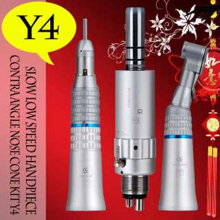 New Dental Slow Low Speed Handpiece Contra Angle straight Cone Motor 