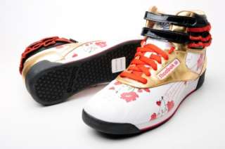 Reebok Womens shoes Freestyle Hi CITIES 2 711610 WHT/GOLD  