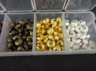 Free Ship 1box Mix Crimp Beads Cover Finish Copper 5mm  