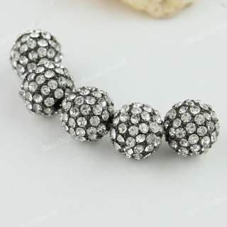 10/20 PCS CRYSTAL DISCO BALL SPACER LOOSE BEADS JEWELRY FINDINGS 