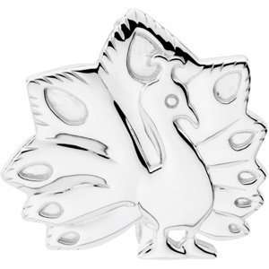  Sterling Silver 24.50X25.50 MM The Problem Solving Peacock 