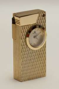 Rare Vintage Bucherer Swiss Travel Clock & Cigarette Lighter  