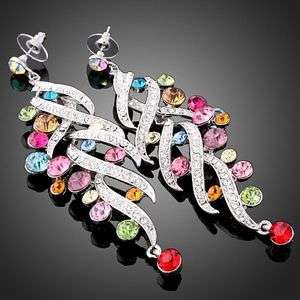 Swarovski Crystal Colorful Dangle Fashion Earring EH458  