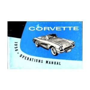  1958 CHEVROLET CORVETTE Owners Manual User Guide 