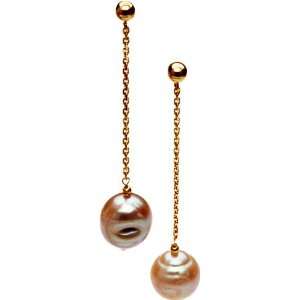  14K White Gold Pink Freshwater Cultured Circle Pearl 