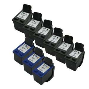  9 Pack. Refurbished Cartridges for HP 56 and HP 22 