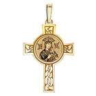   com Our Lady of Perpetual Help Cross Medal, White Gold, about 3/4 in