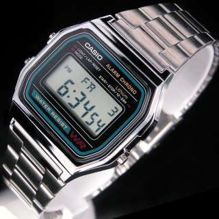   Vintage Silver Digital Watch A158 A158WA 1 FREE EXPEDITE SHIPPING