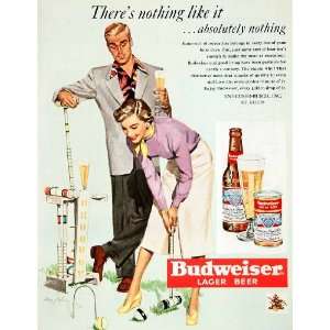  1950 Ad Budweiser Lager Beer Anheuser Busch Brewery St Louis 