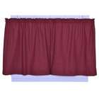   Logan Solid Color Tailored Tier Curtains in Red   Size 68 W x 36 L