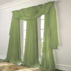 Elegance Voile Sheer Curtain Sage Green 60 x 84 in. Panel
