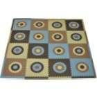 Tadpoles Tadpoles 16pc Playmat Set, Circles Squared   Blue/Brown