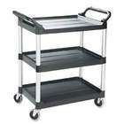 Lucasey Mobile Cart With Multi Position Center Shelf   Power 15 Dual 