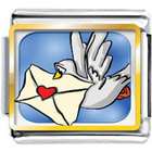 Pugster Dove Send Love Letter Photo Italian Charm Bracelet