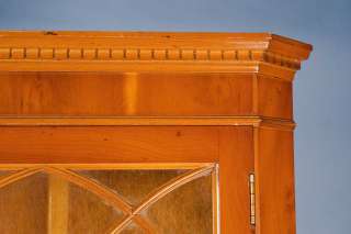 Antique Style Yew Wood Corner Cabinet Cupboard Hutch  