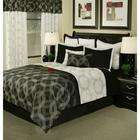   Coast Home Circa 8 Piece Comforter Set (Queen Size)   Black & White