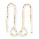 goldia 14k Gold Heart Threader Earrings