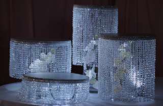   ,CRYSTAL WEDDING DECORATIVE CAKE BASE,4 h diamond cut beads  
