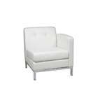 OFFICE STAR Avenue Six Wall Street White Faux Leather Single Armed 