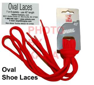 NEW SOF SOLE Oval Athletic Shoe Laces 45 (7 8 Eyelets)  