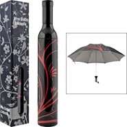 Trademark Home Wine Bottle Umbrella   Black & Red 