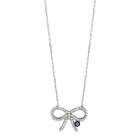 JewelryWeb Sterling Silver 18 Inch Bow Tie Necklace