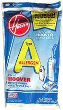 Hoover A bags Three 3 packs 9 bags allergen filtration  