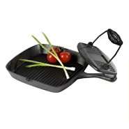 Basic Essentials 9.25 inch Grill Pan with Press 