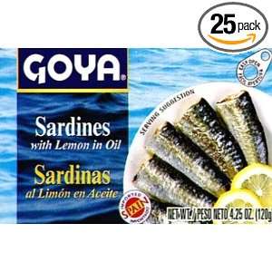 Goya Sardines Lemon, 4.25 Ounce Units (Pack of 25)  