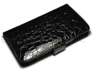 New Black PU Alligator Design Wallet case holster for Samsung i9220 